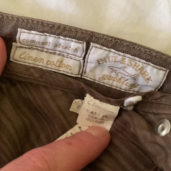 Paul & Shark jeans-cut linen and cotton pants. Size 12-14. - Picture 5 of 7